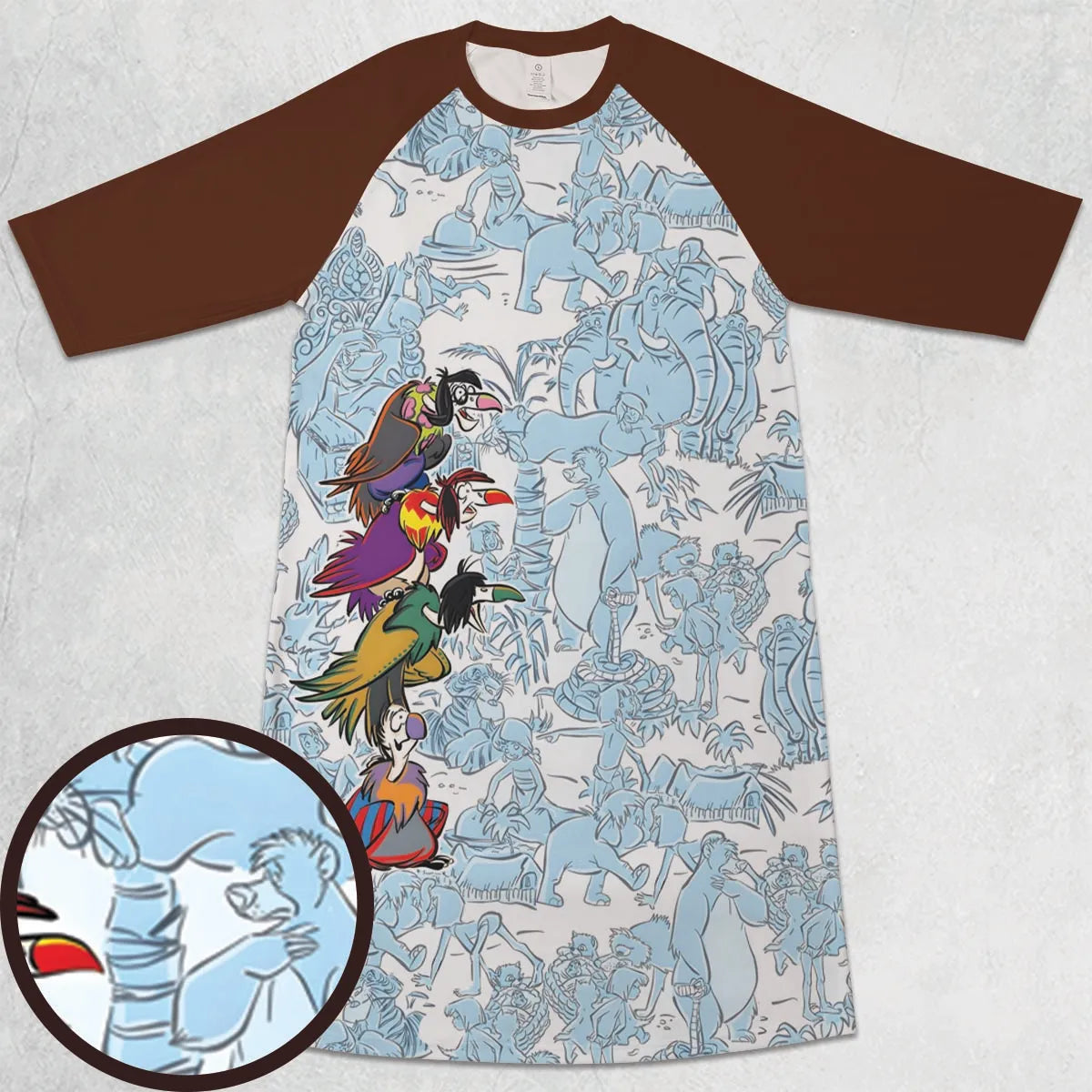 3/4 Sleeve Raglan Dress - M8CM1JJL