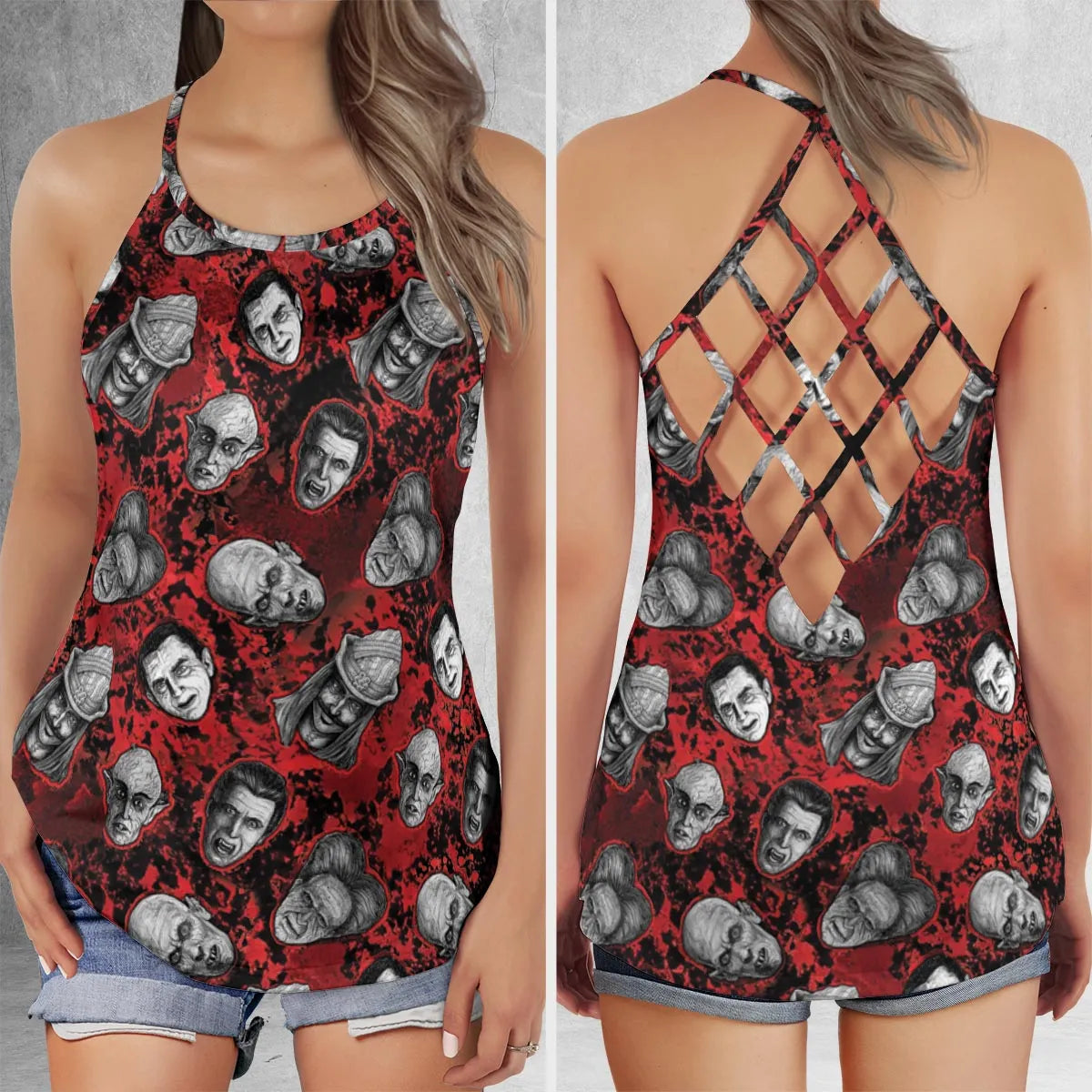 Criss Cross Tank Top - FMXR6EAV