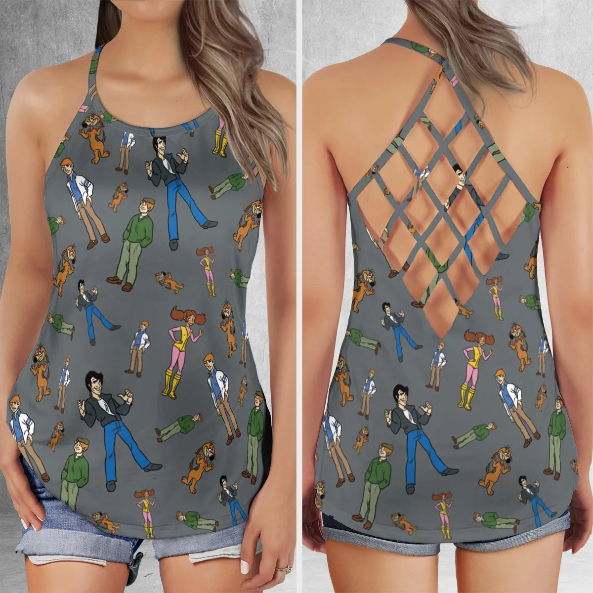 Criss Cross Tank Top - 918W353D