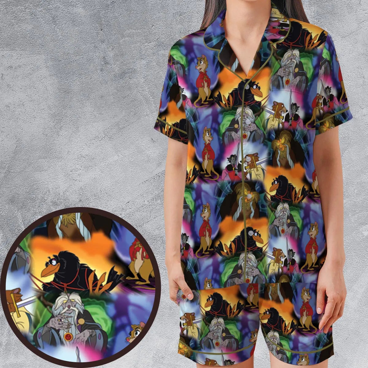 Satin Short-Sleeve Pajamas Set - N7D93RBT