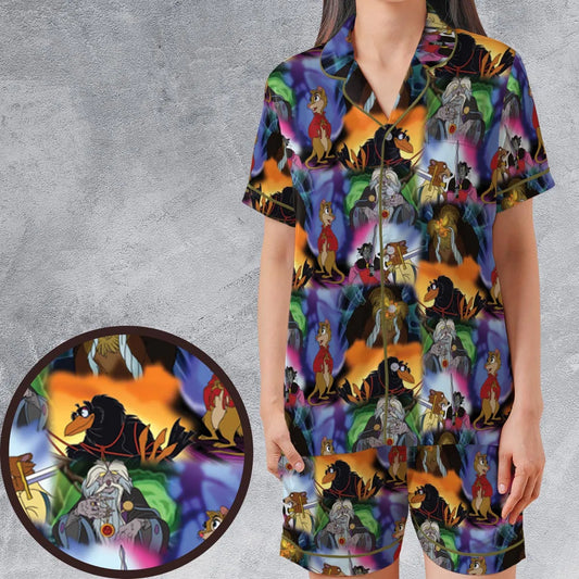 Satin Short-Sleeve Pajamas Set - N7D93RBT