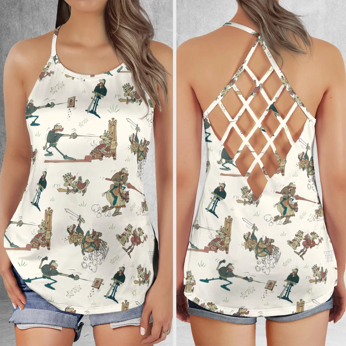 Criss Cross Tank Top - XW8XBMGT