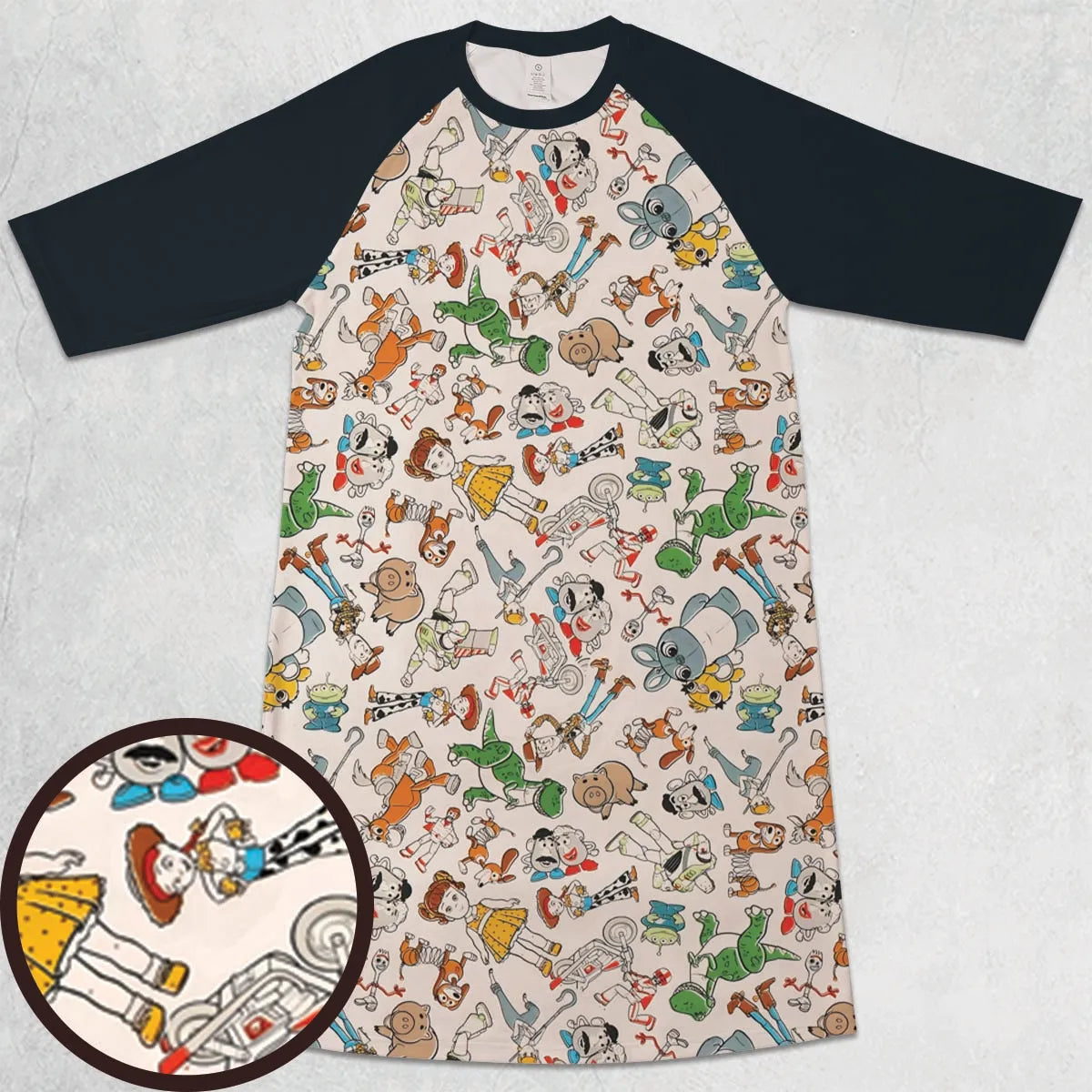 3/4 Sleeve Raglan Dress - HZAV6CT6