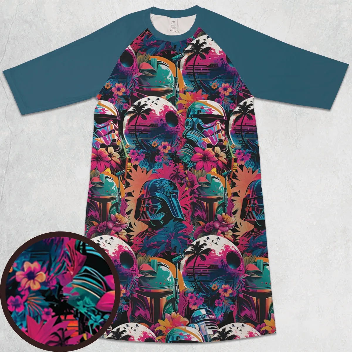 3/4 Sleeve Raglan Dress - 3WJD3926