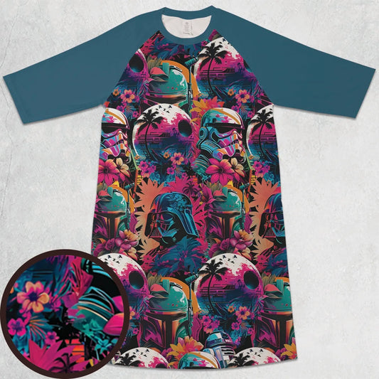 3/4 Sleeve Raglan Dress - 3WJD3926