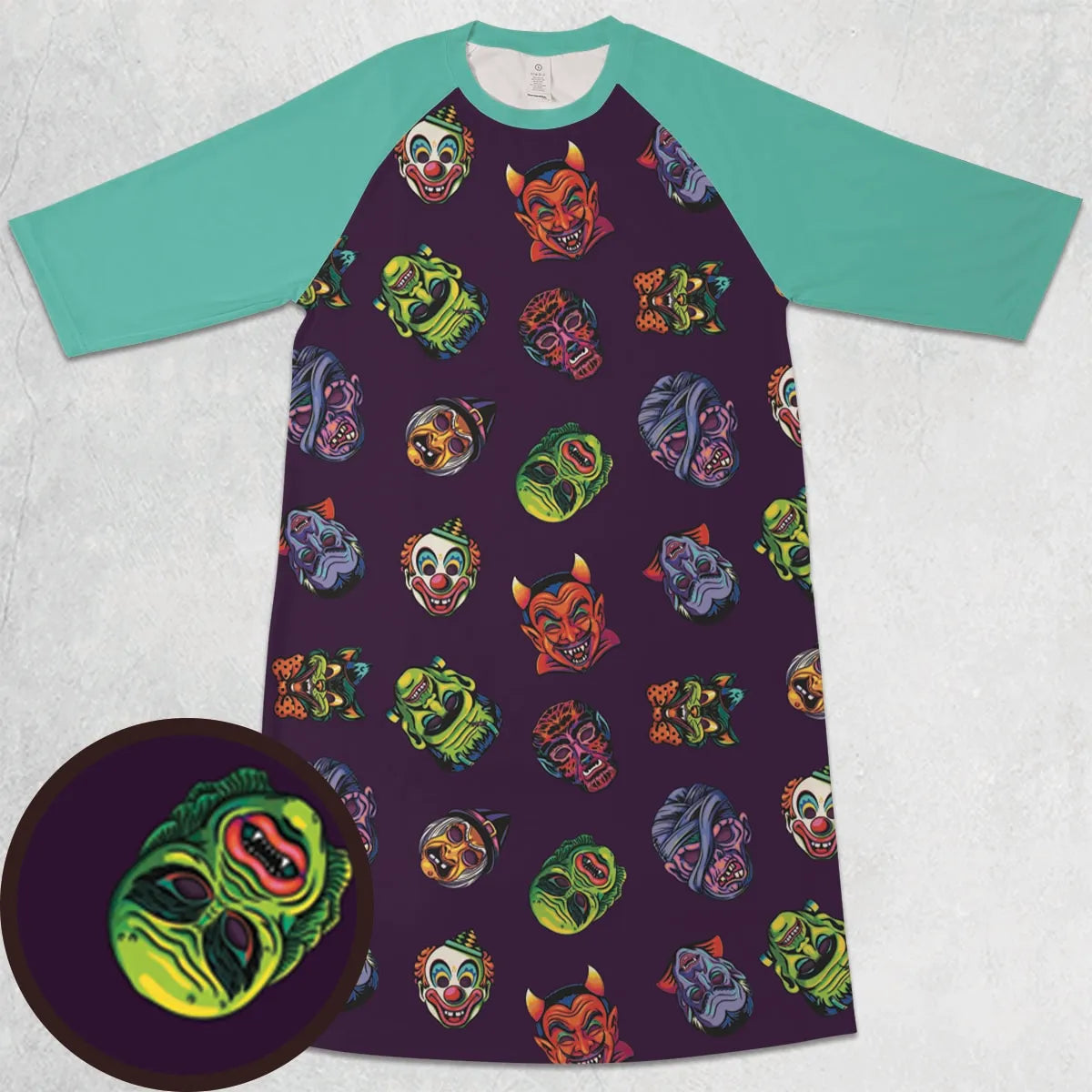 3/4 Sleeve Raglan Dress - J2B9VWN1
