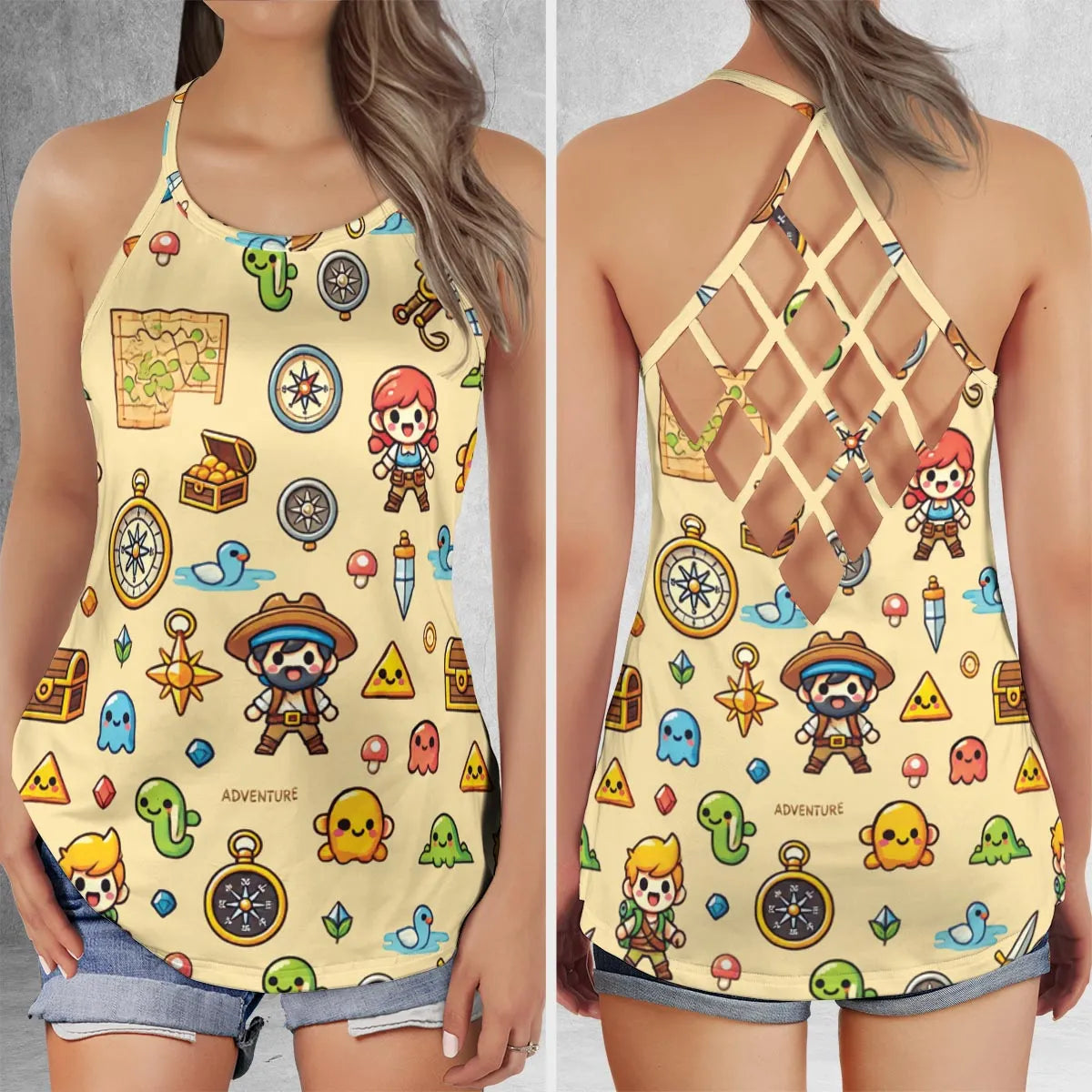 Criss Cross Tank Top - JTHLV92R