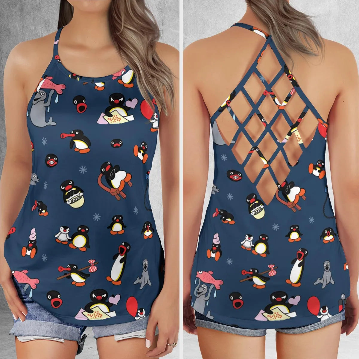Criss Cross Tank Top - ZEM5USPF