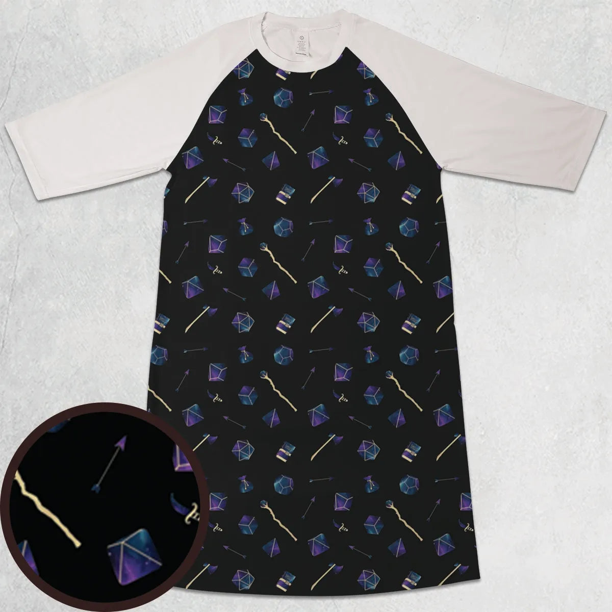 3/4 Sleeve Raglan Dress - VDQP7J2M