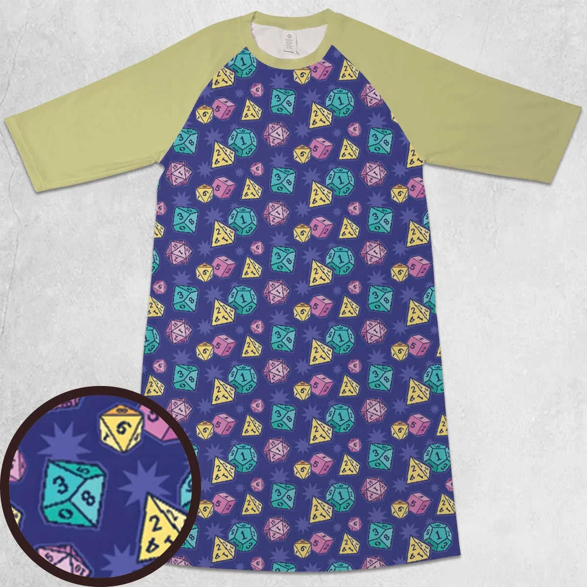 3/4 Sleeve Raglan Dress - 719JE19Z