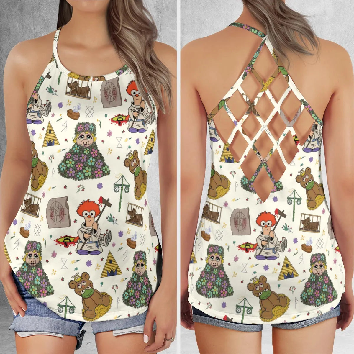 Criss Cross Tank Top - X1E5UPZ7