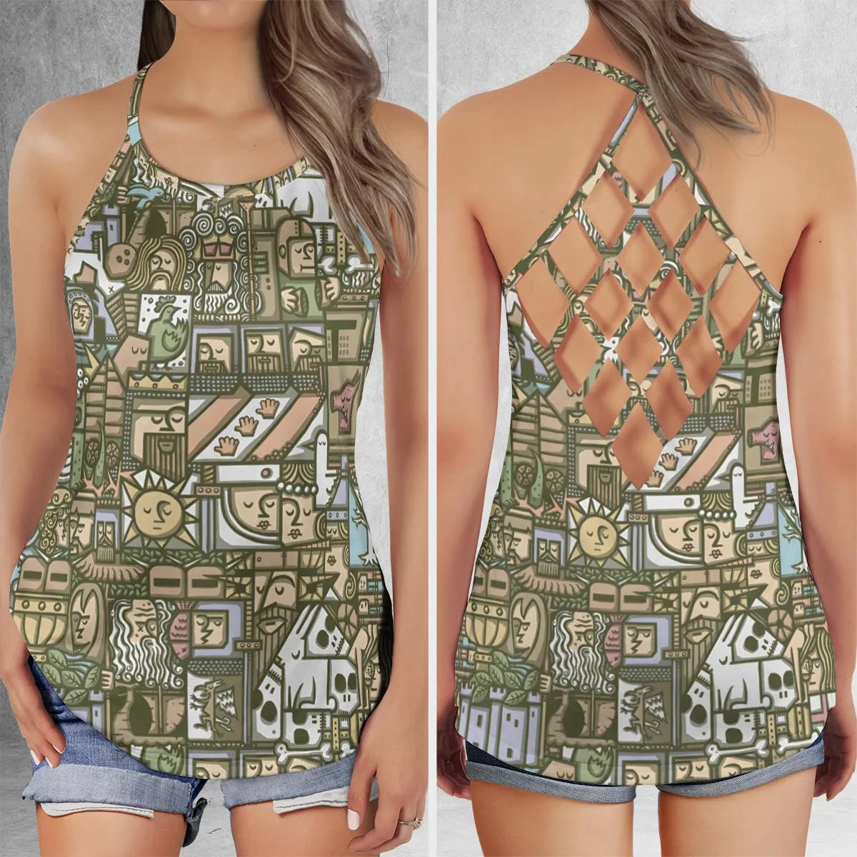 Criss Cross Tank Top - 2EWQL3MA