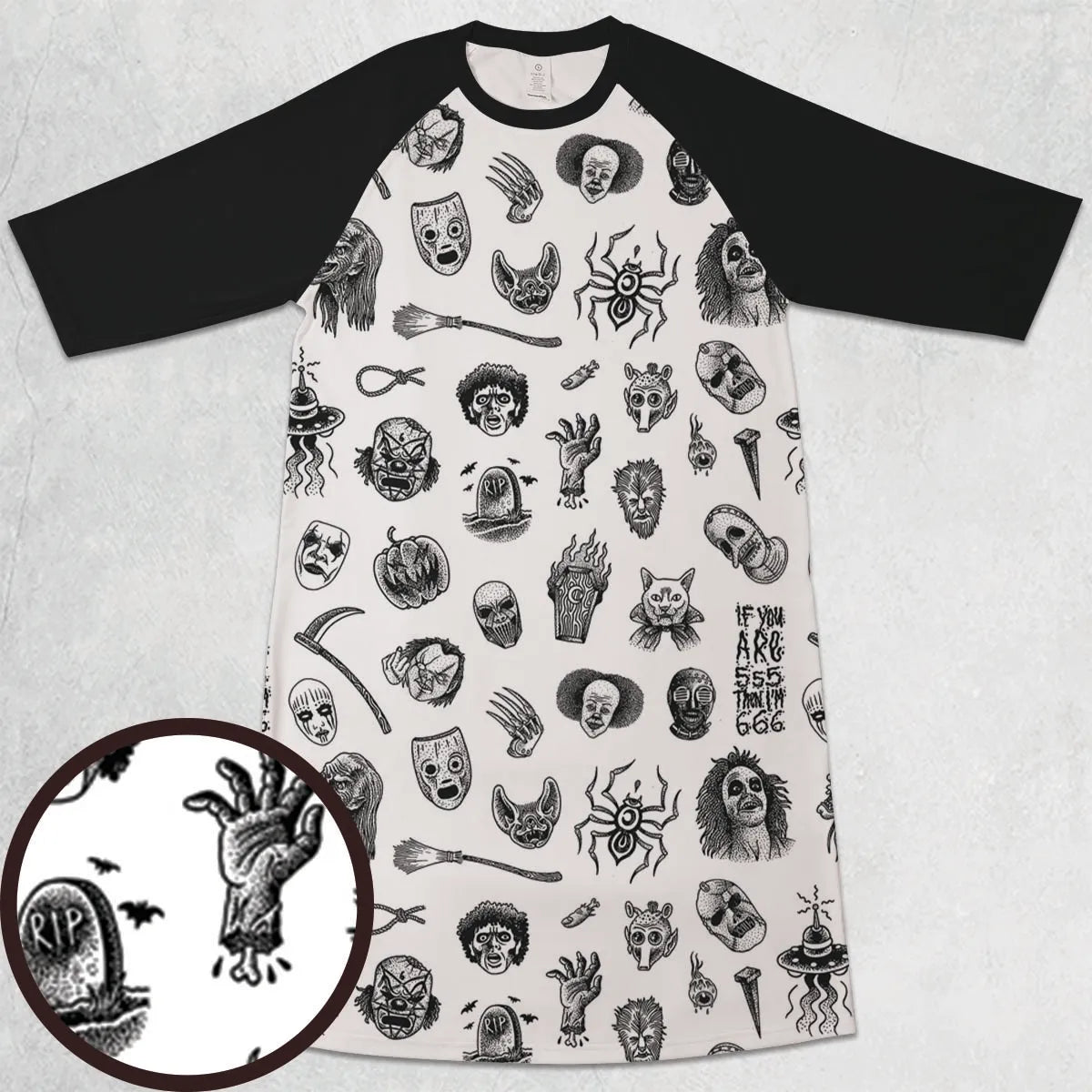 3/4 Sleeve Raglan Dress - F5WD1YF7