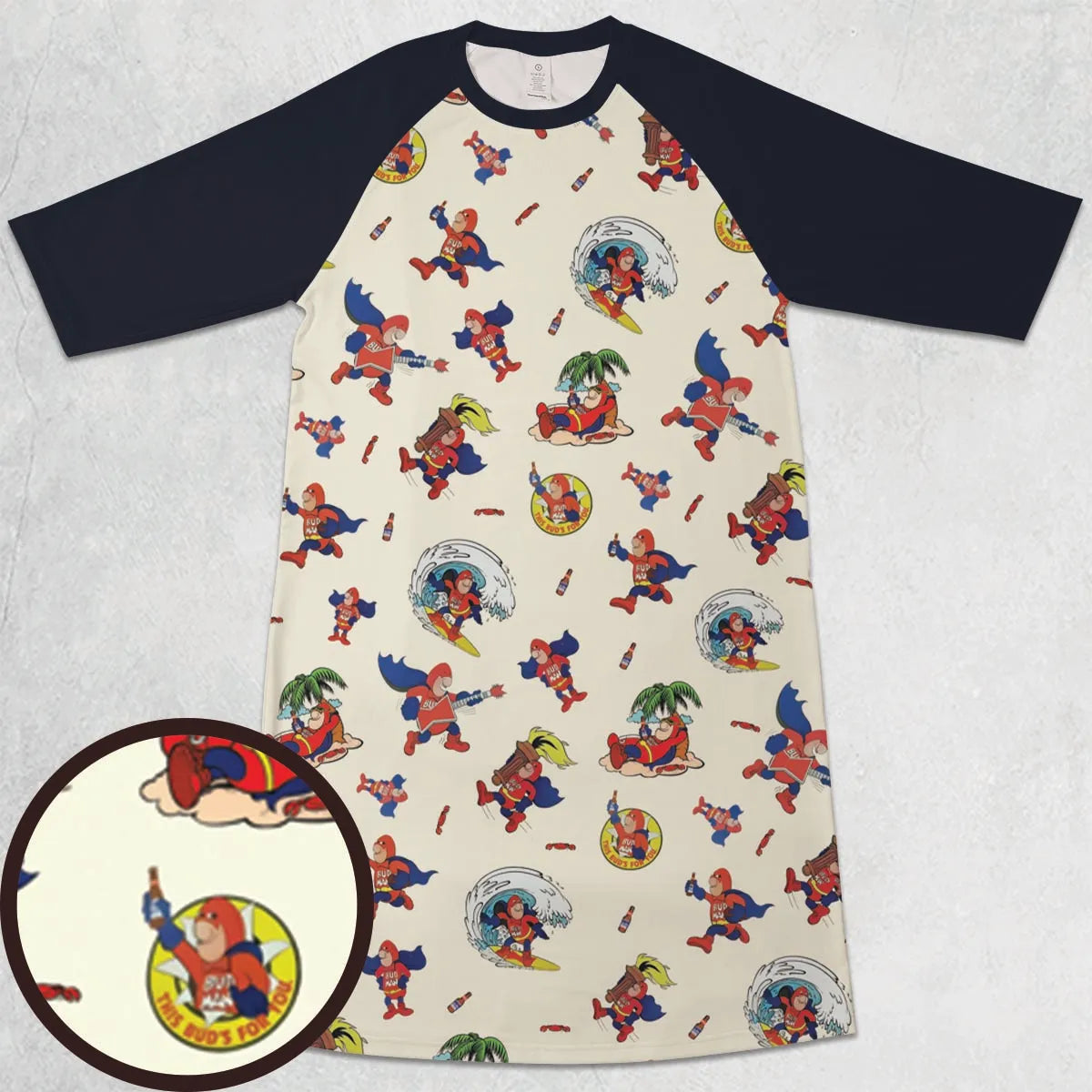 3/4 Sleeve Raglan Dress - WRZFXU44