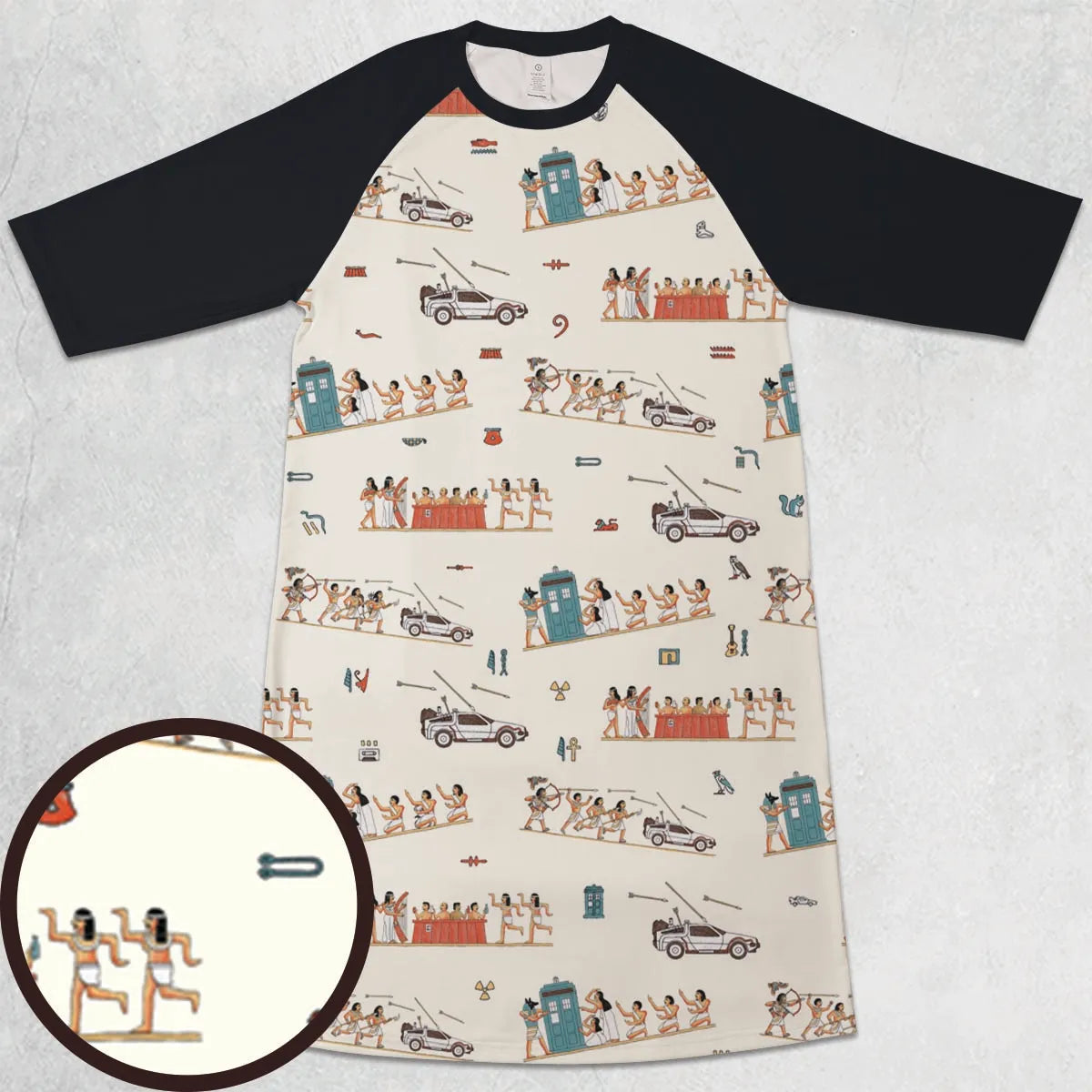 3/4 Sleeve Raglan Dress - GNZUB35C
