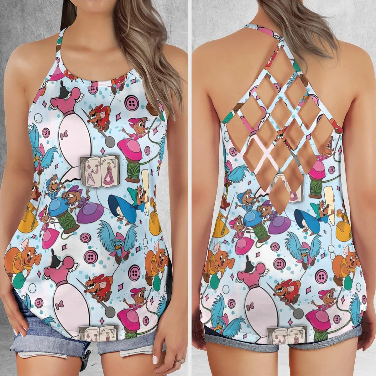 Criss Cross Tank Top - YQAQKKMY