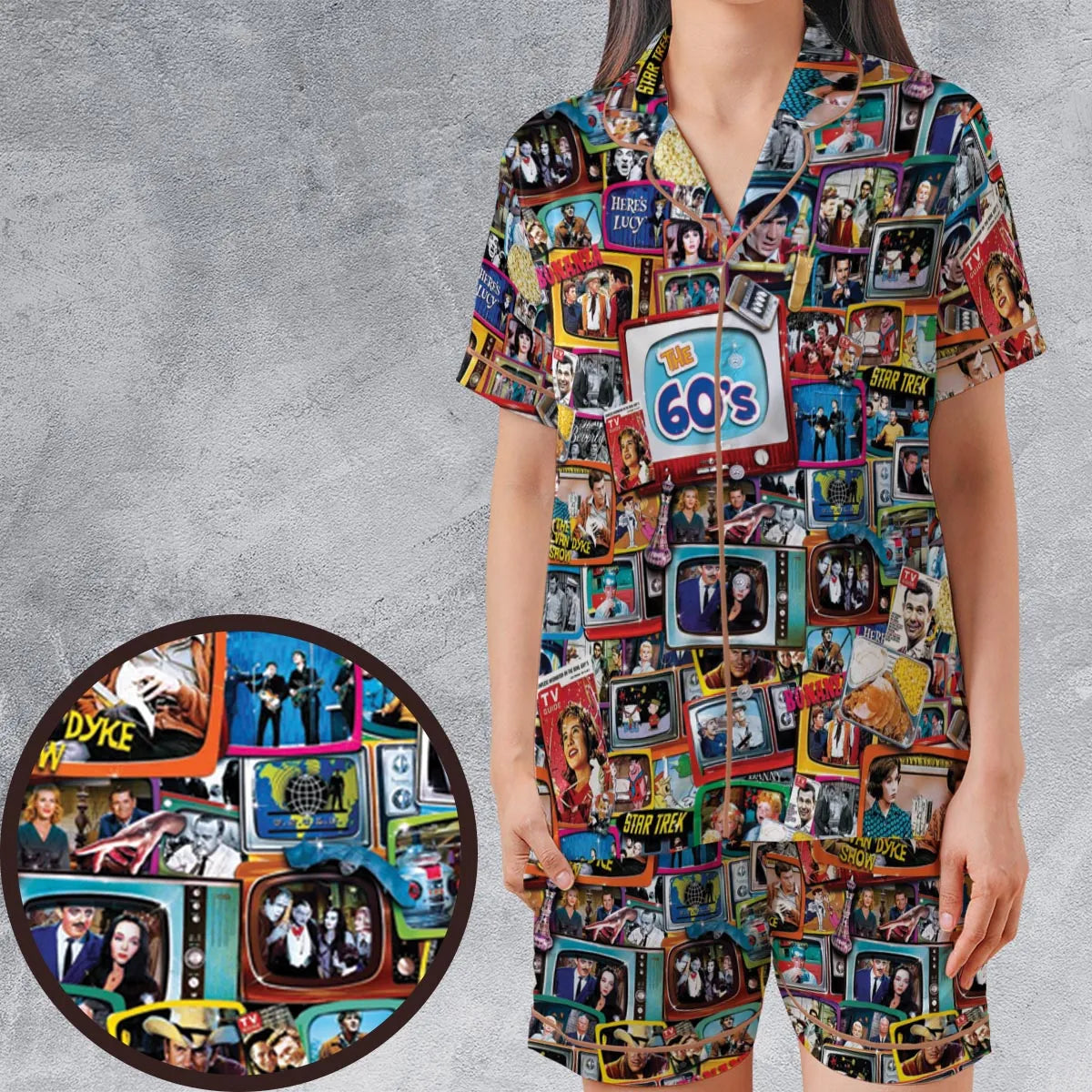 Satin Short-Sleeve Pajamas Set - NGG6GJ8H