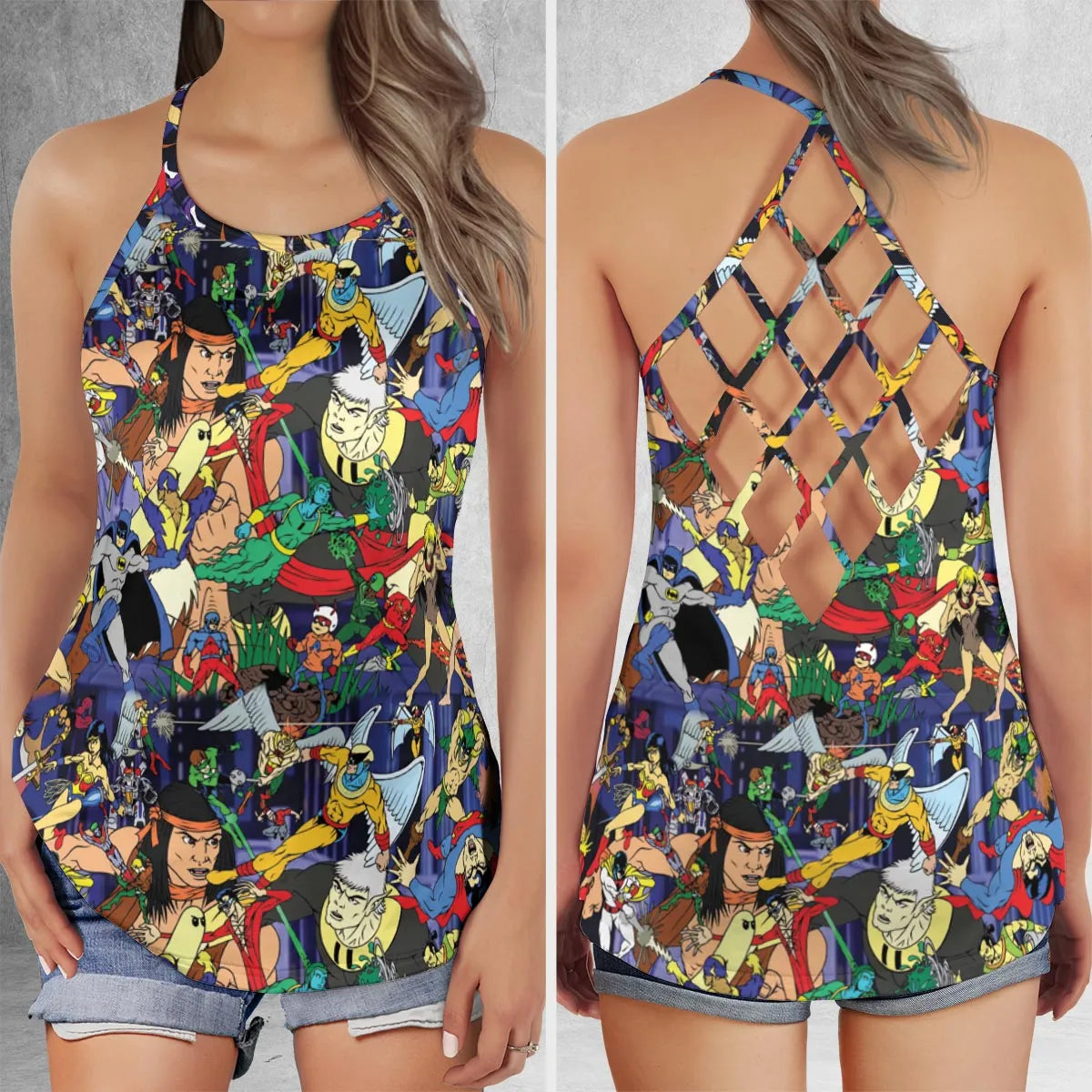 Criss Cross Tank Top - Q66W846F