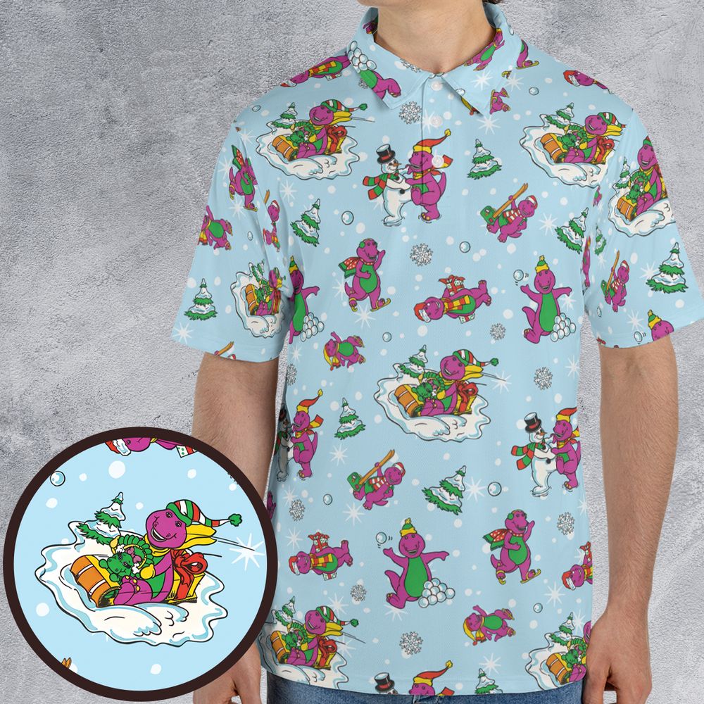 Barney and friend AOP Men/Women Polo Shirt -  - 1