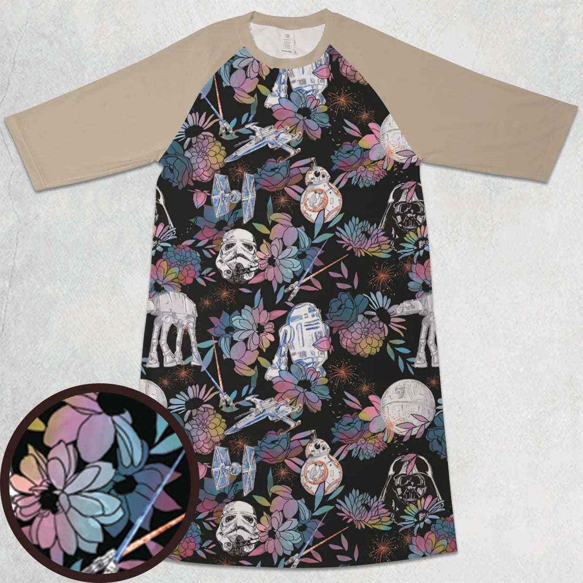 3/4 Sleeve Raglan Dress - LFUXB62H