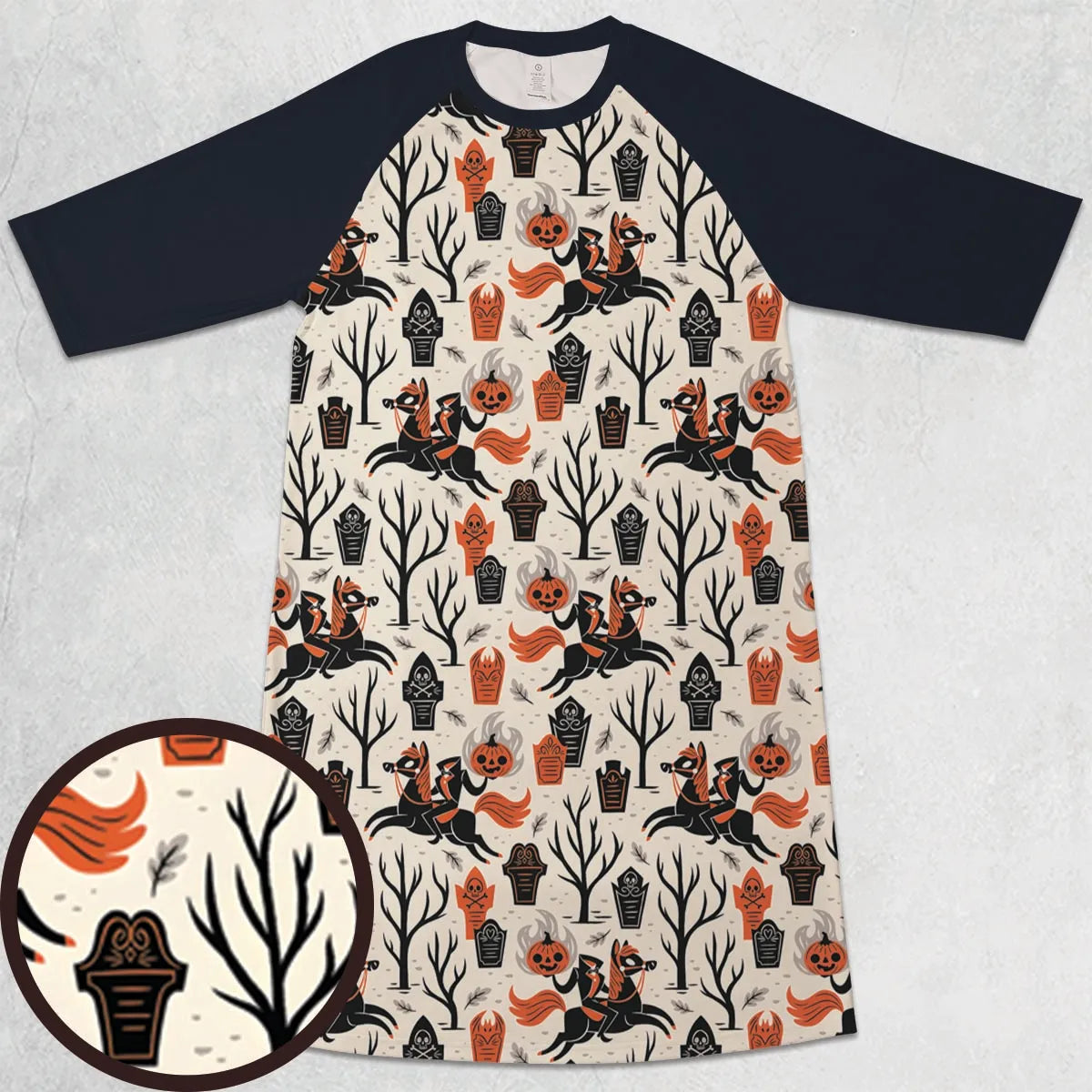 3/4 Sleeve Raglan Dress - SLTVX5YU