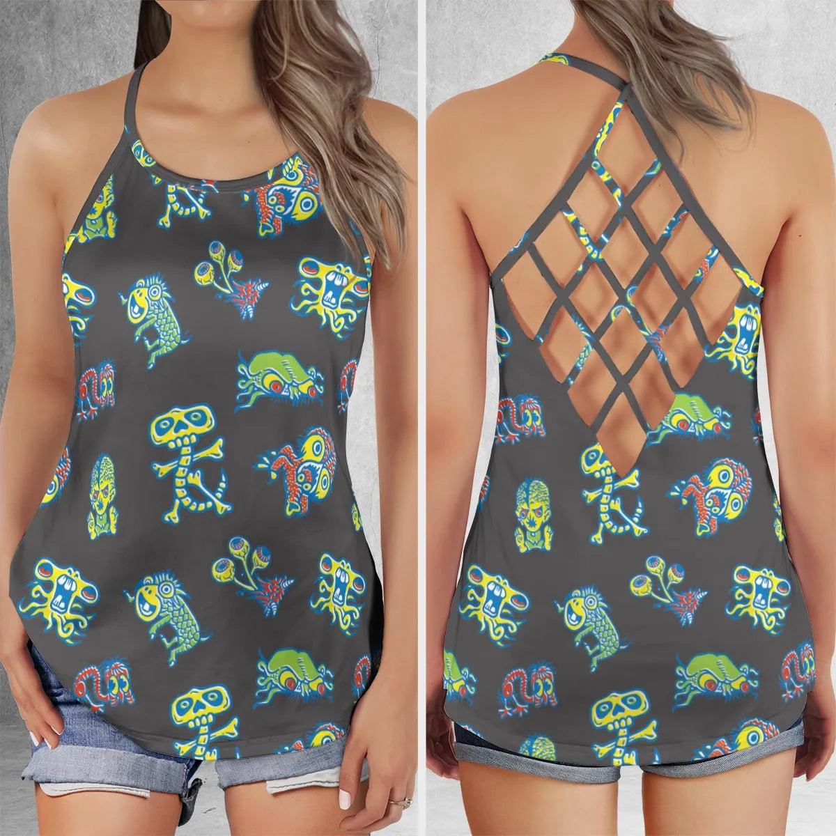 Criss Cross Tank Top - 5BY5H9RF
