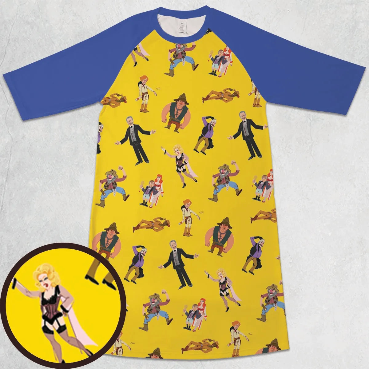 3/4 Sleeve Raglan Dress - TMAVPJ9M