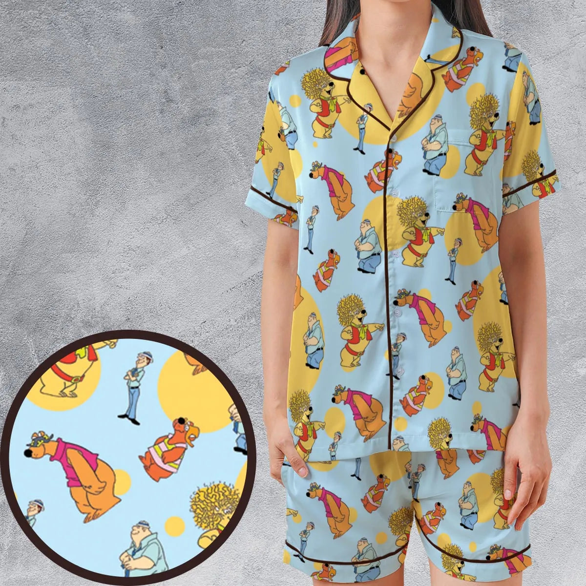 Satin Short-Sleeve Pajamas Set - 6CH33V1C