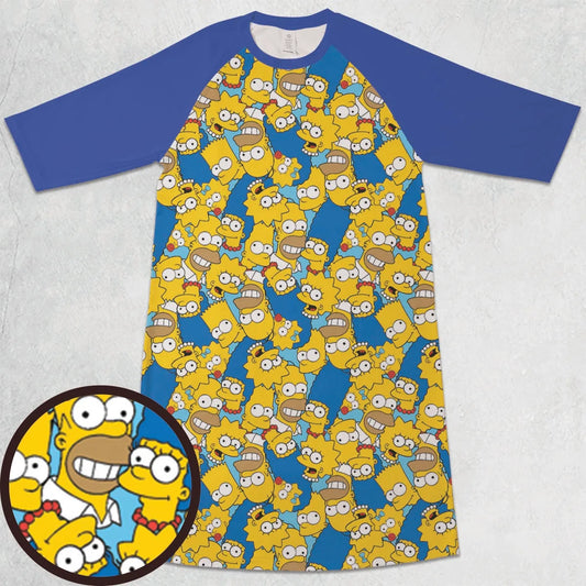 3/4 Sleeve Raglan Dress - D8YKFFLE