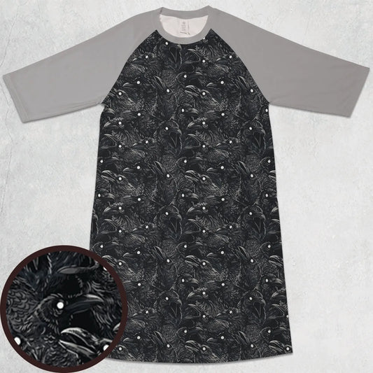 3/4 Sleeve Raglan Dress - Y84PNYUM