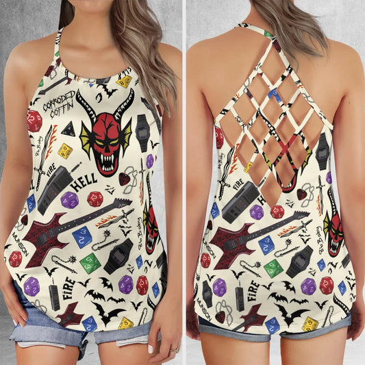 Criss Cross Tank Top - U347DBCU