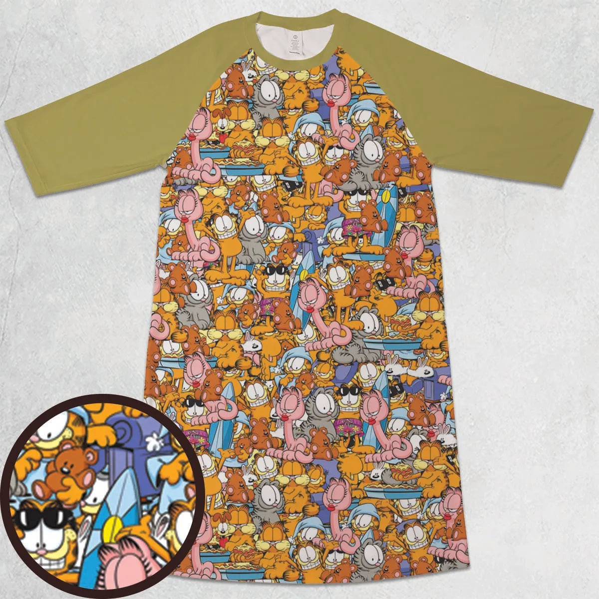 3/4 Sleeve Raglan Dress - A38UVKHA