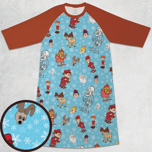 3/4 Sleeve Raglan Dress - E9EPRBAJ