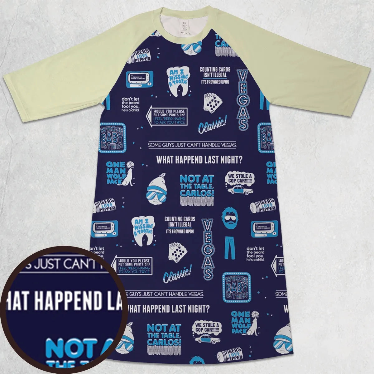 3/4 Sleeve Raglan Dress - B2X3SEAJ