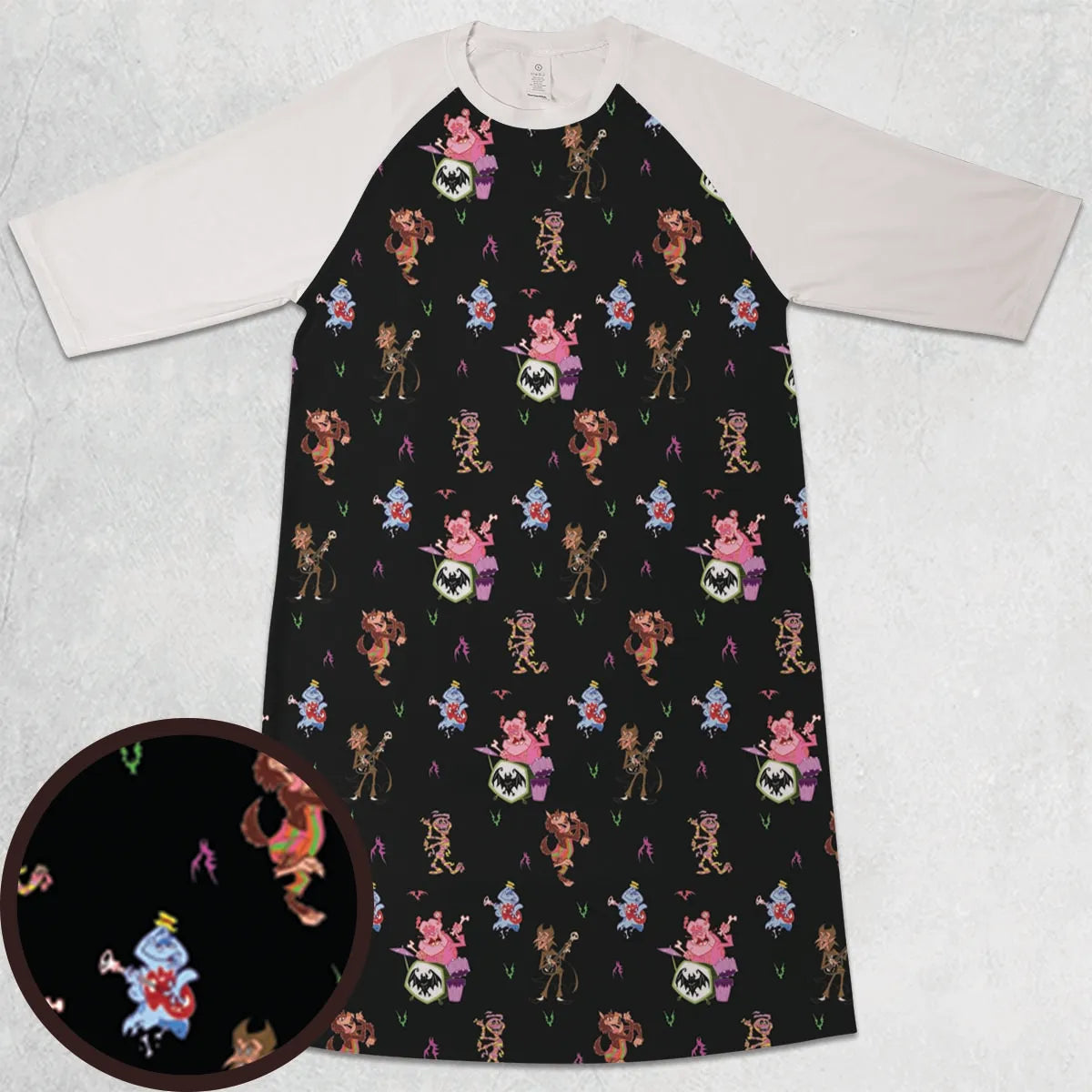 3/4 Sleeve Raglan Dress - BTMYNQAC