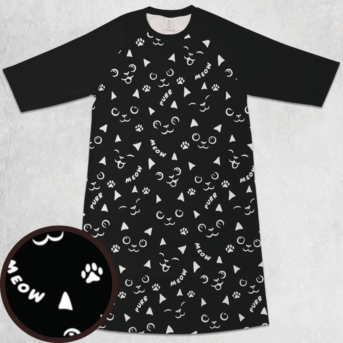 3/4 Sleeve Raglan Dress - YKRFB7M6