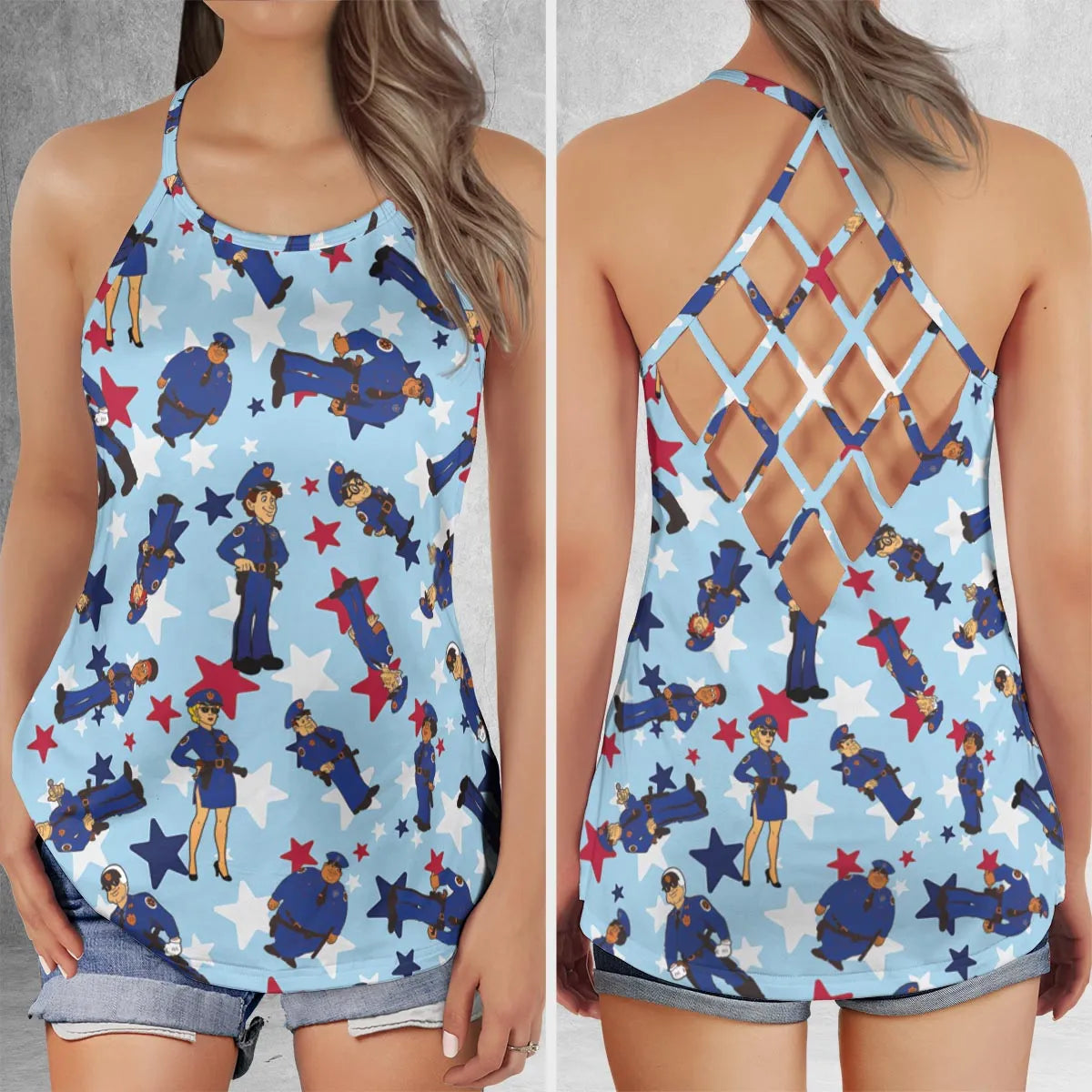 Criss Cross Tank Top - XYWVGLSD