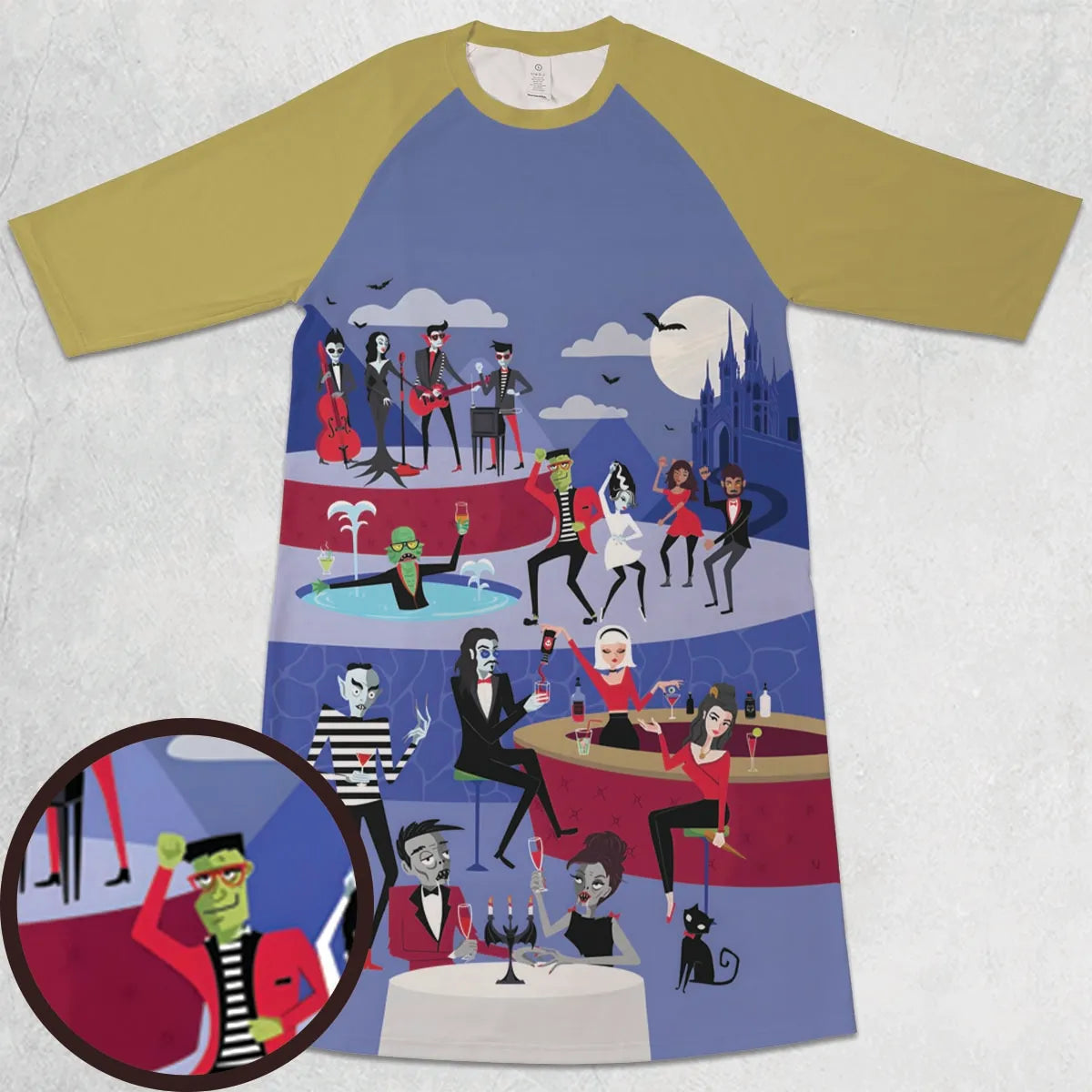 3/4 Sleeve Raglan Dress - 6UVQUTGN