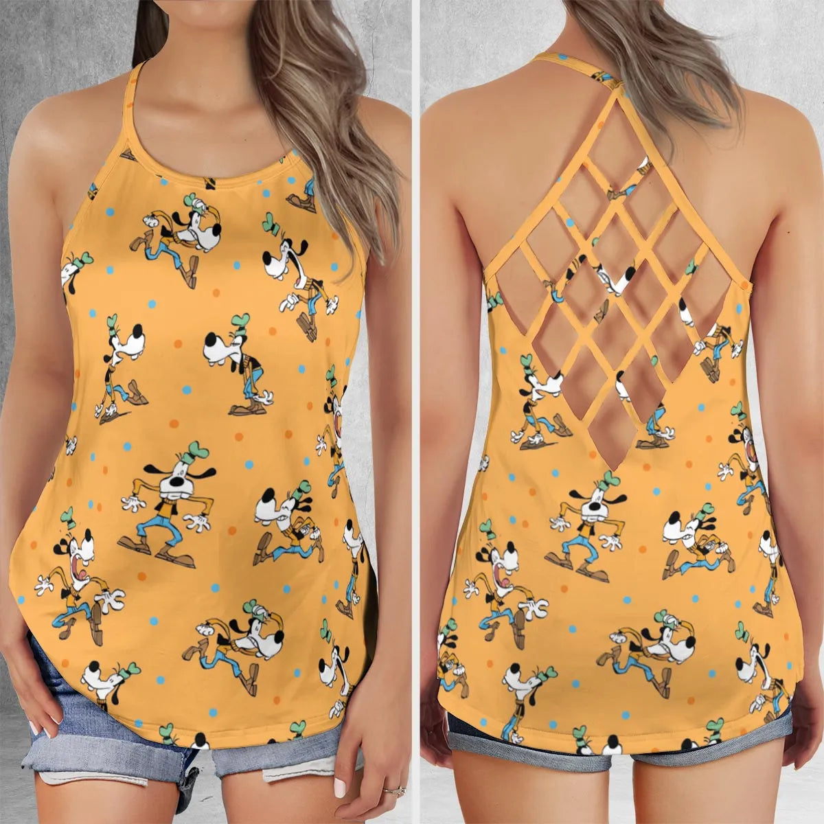 Criss Cross Tank Top - 3BACBTMD