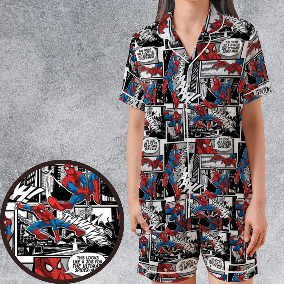 Satin Short-Sleeve Pajamas Set - 8HUYR2JS