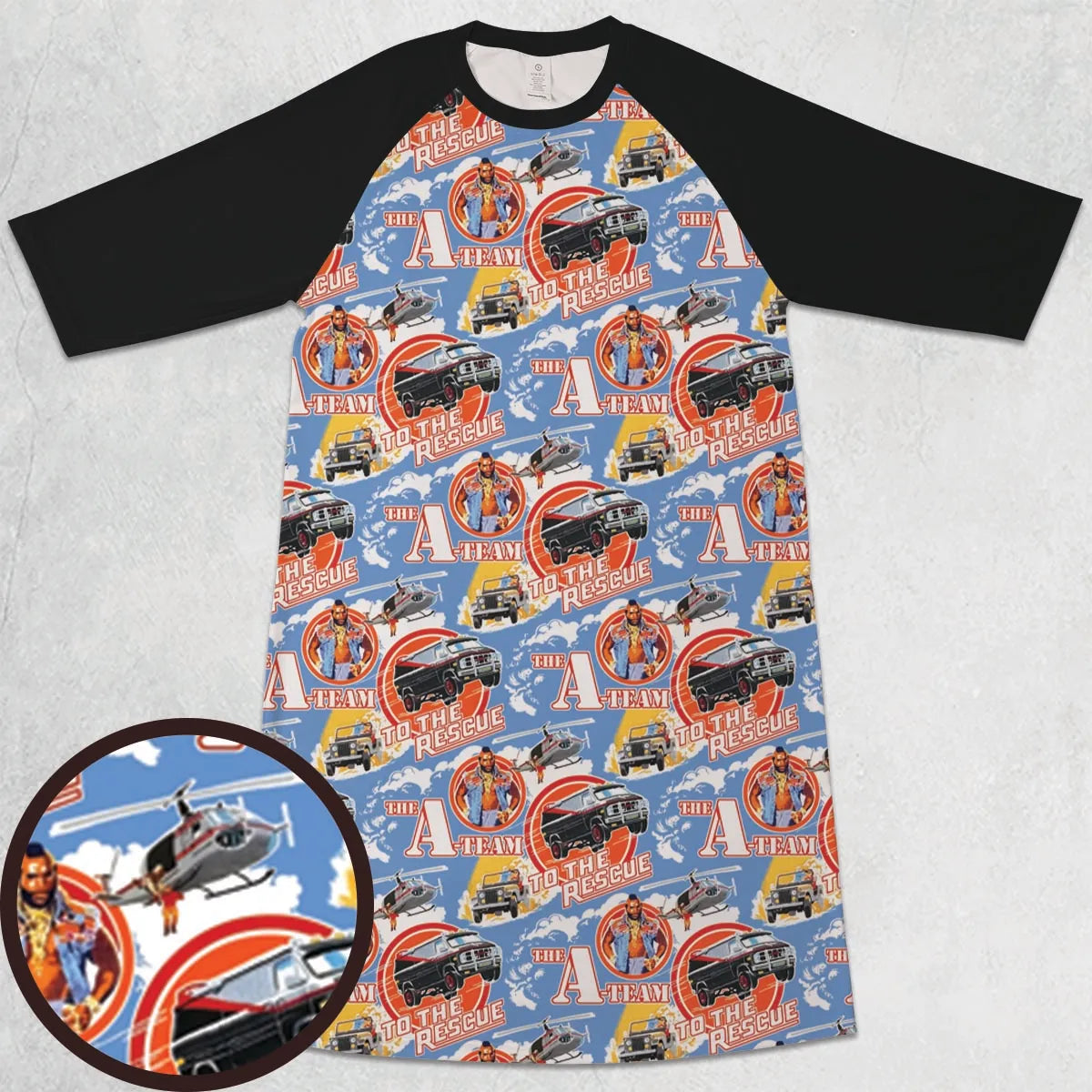 3/4 Sleeve Raglan Dress - WYZSB7RH
