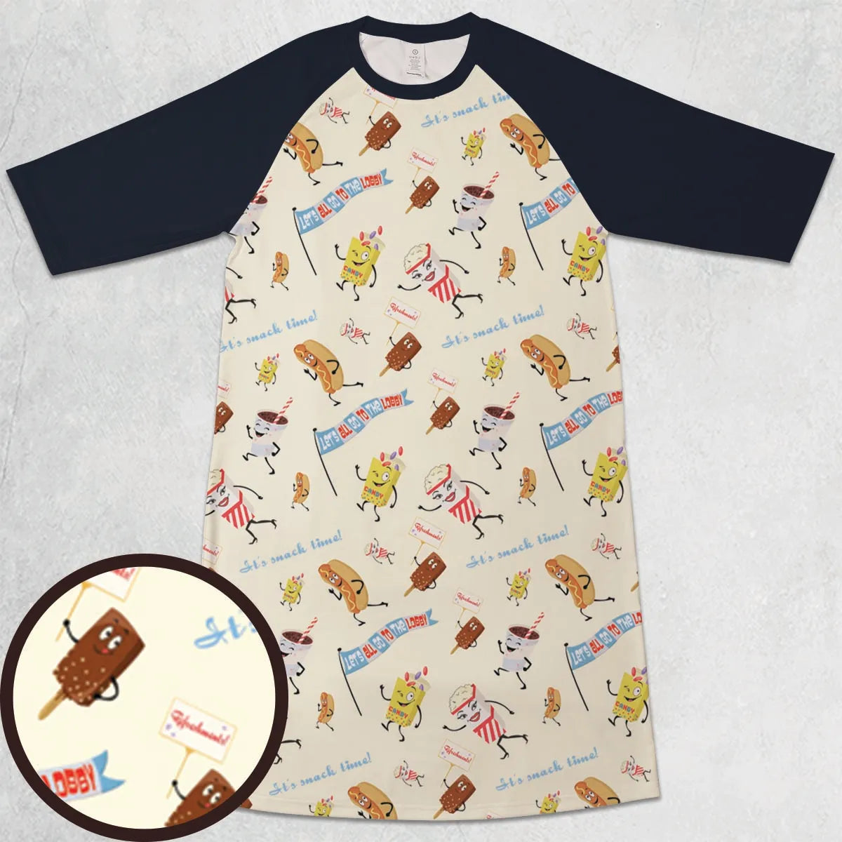 3/4 Sleeve Raglan Dress - L4Y3A4FF