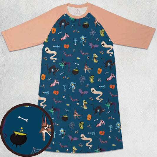 3/4 Sleeve Raglan Dress - QHVTVYKC