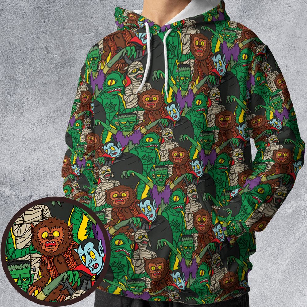 All-over Print Hoodie - HTRM24DY -  - 1