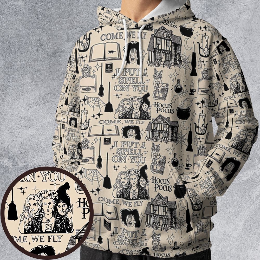 All-over Print Hoodie - MW8X3H5C -  - 1