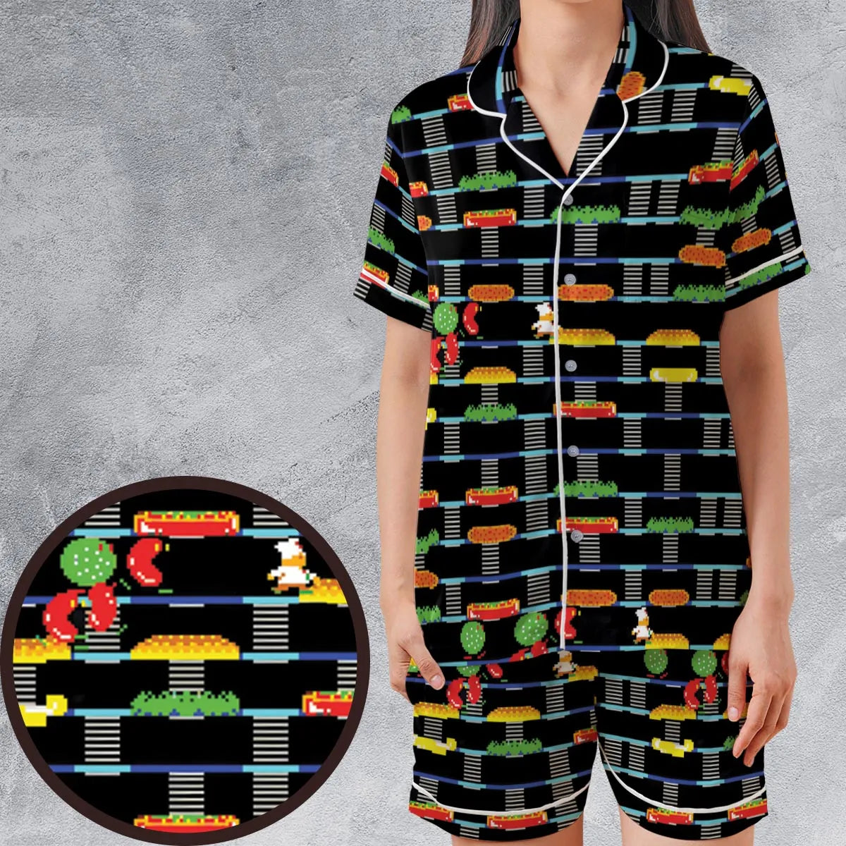 Satin Short-Sleeve Pajamas Set - 2XLFNCDC