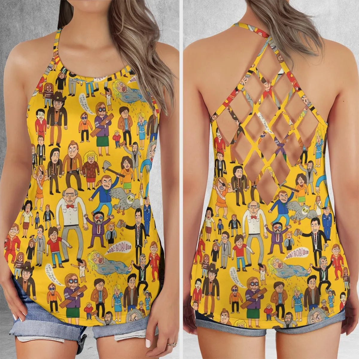 Criss Cross Tank Top - Z574FUMP