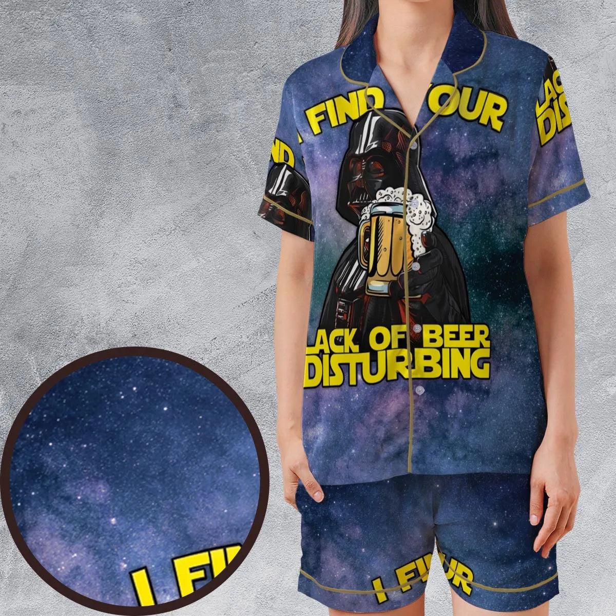 Satin Short-Sleeve Pajamas Set - RTFG3MN7