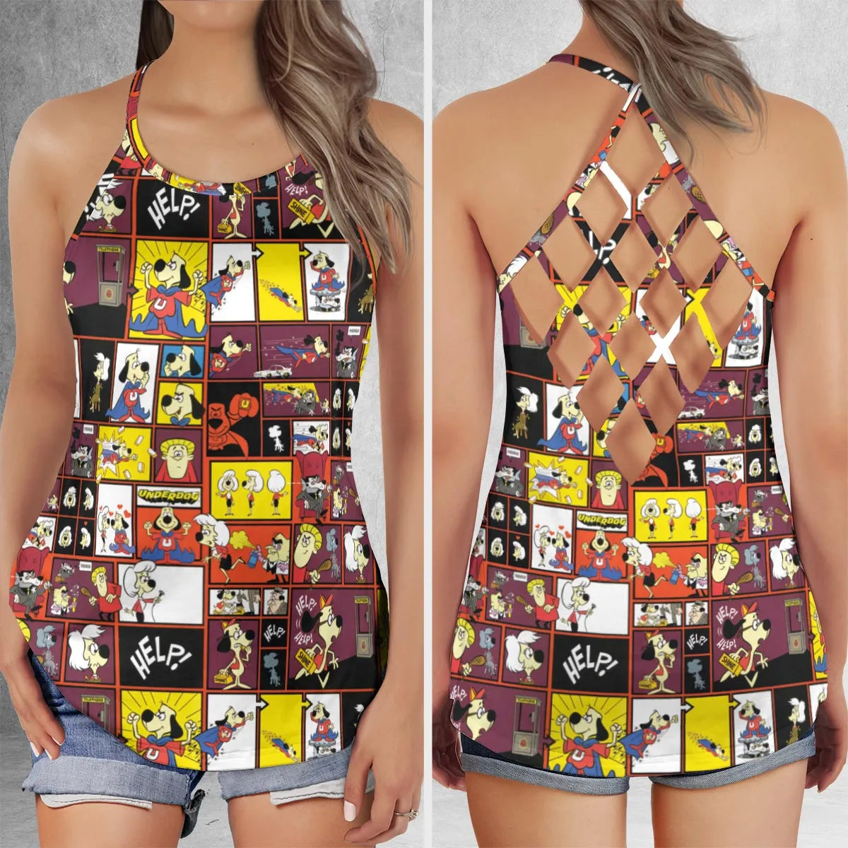 Criss Cross Tank Top - QHRK5ETS
