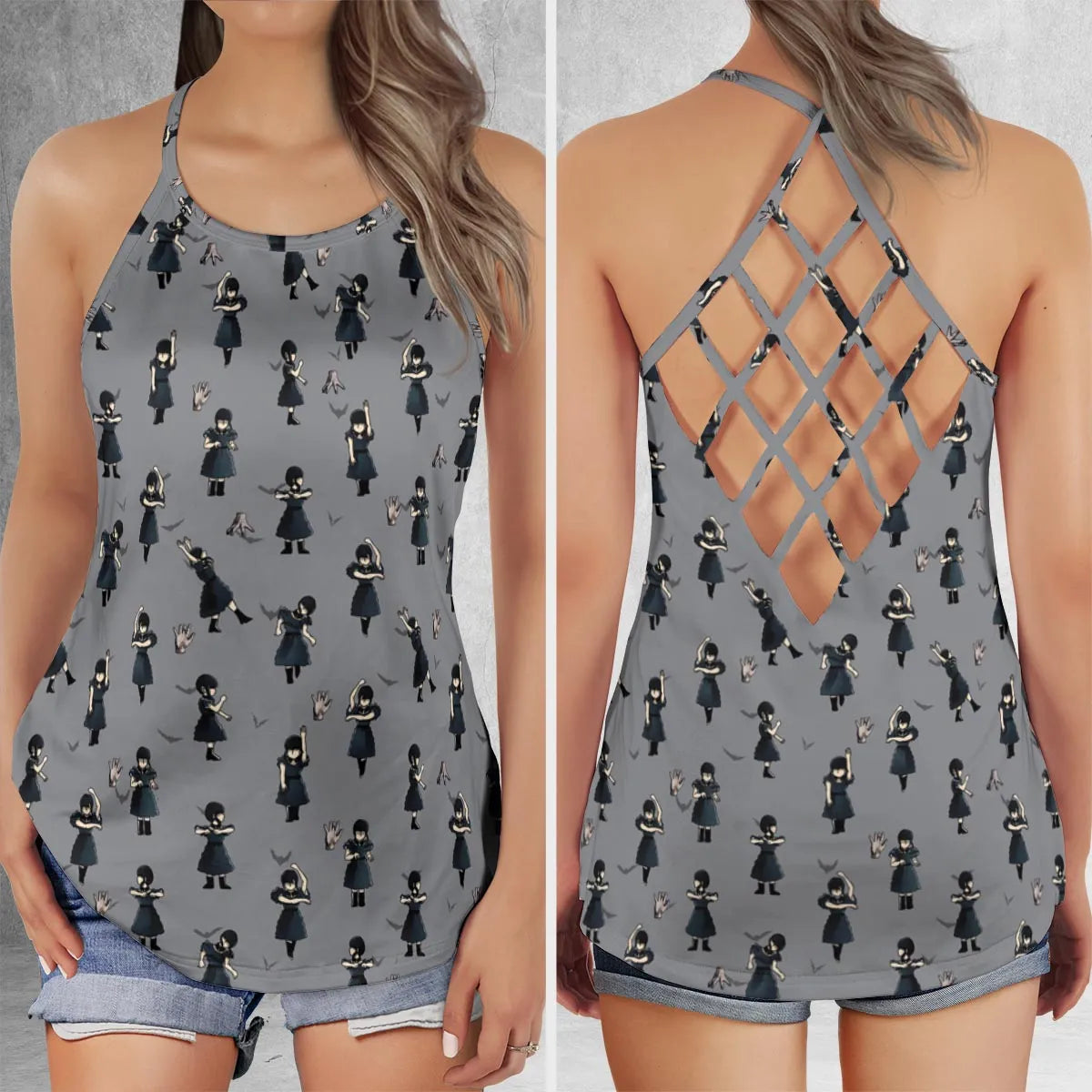 Criss Cross Tank Top - V5TRG7HE
